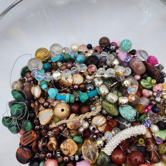 Huge Mixed Bead Lot – Glass, Stone, Acrylic, Charms & Lampwork – Jewelry Making - Picture 5 of 9